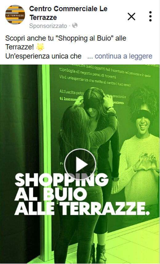 Shopping al buio - Centro Commerciale Le Terrazze