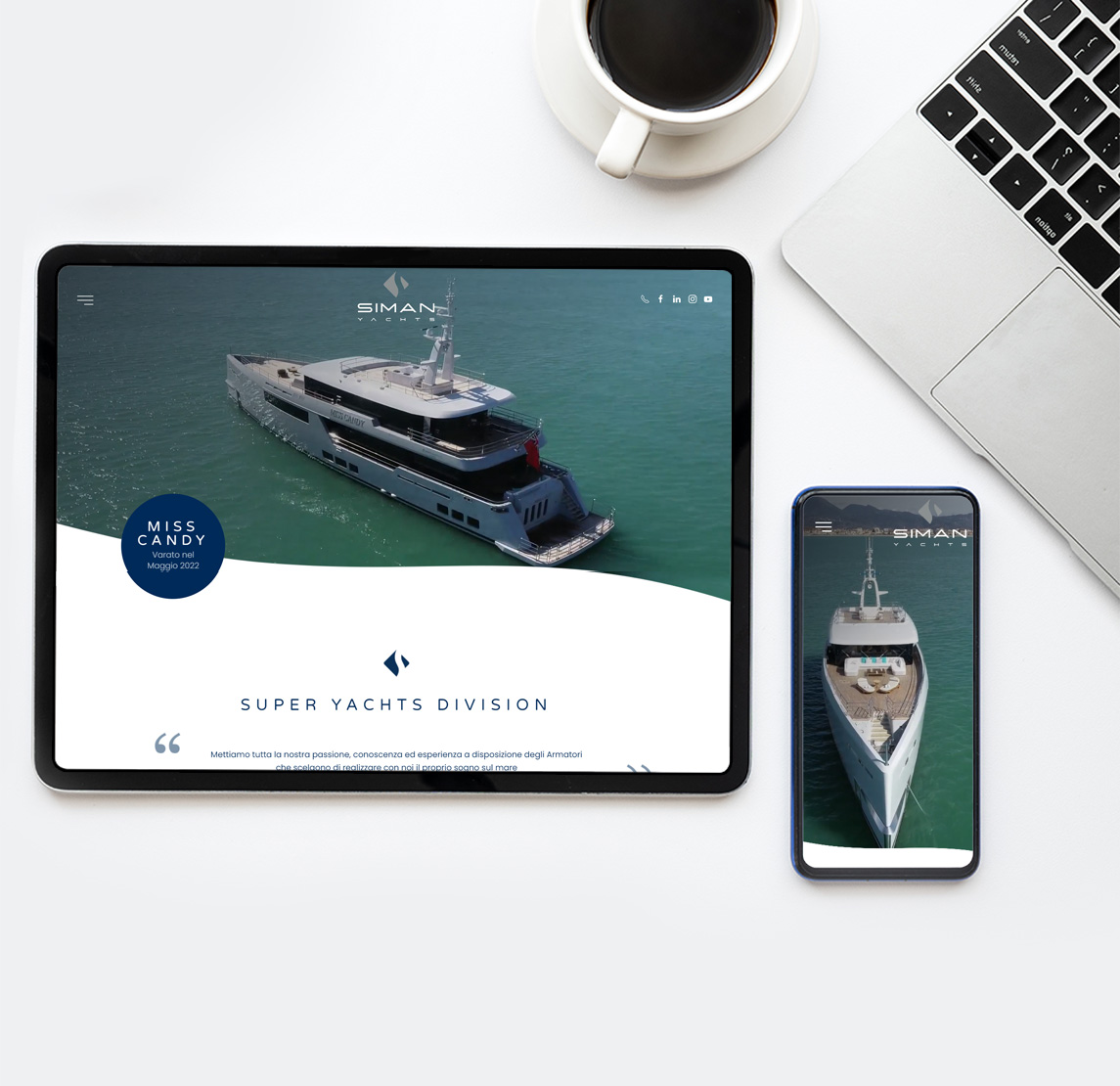 Sito internet Siman Yachts